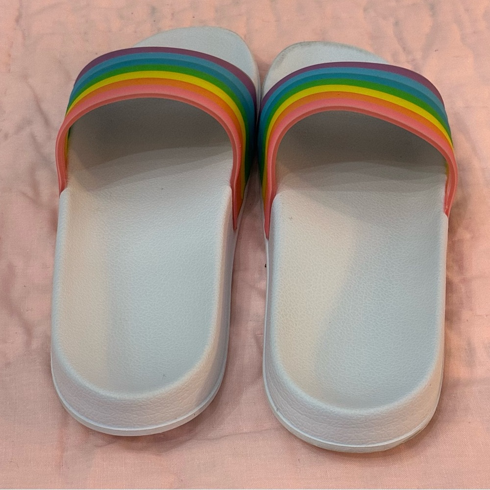 Colorful Rainbow Slide Sandals - Picture 4 of 6